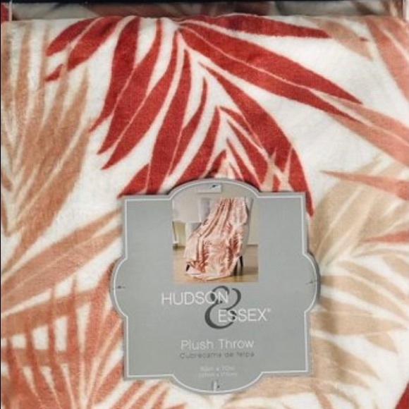 Tropical Oversized Blanket Soft & Cozy Fern Throw Plush Velvet Fleece 50x70 New - Picture 5 of 14